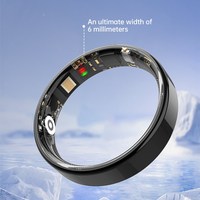 Bague connectée intelligente en acier premium 2025 pour le suivi de l'humeur et de la santé, avec contrôle par application, chargement magnétique et étanchéité IP68