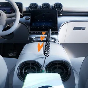 Câble de données USB Type C à charge rapide 120W, rétractable à ressort, avec affichage numérique LED, double USB, gaine en PVC, pour <span class=keywords><strong>iPhone</strong></span> 15 16 - Product Image 4