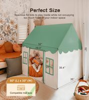 Grande tente de jeu pour enfants en forme de château de princesse, en polyester, maison de jeu d'intérieur avec fenêtres pour filles et garçons