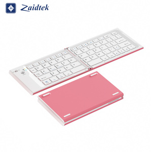 คีย์บอร์ดพกพาขนาดเล็กแบบพับได้ ดีไซน์พับใหม่ ระบบคีย์บอร์ดไร้สายอเนกประสงค์สำหรับโทรศัพท์มือถือ แท็บเล็ต พีซี - Product Image 3