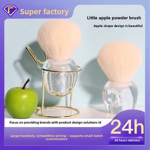 Synthetic Fiber Loose <b>Powder</b> Blush Brush Plastic Handle <b>Dust</b> Free Makeup Brush for Beginners Body Use - Product Image 6