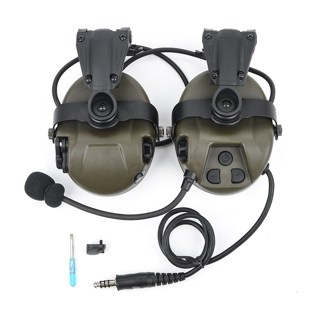 TAC-SKY 2024 New Tactical Communication Headset ARC Helmet Track Bracket Version Silicone Earmuff Noise Canceling Protection