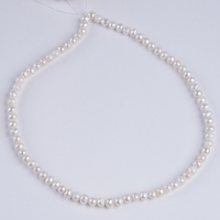5-6mm Blanc Akoya Rond Naturel Perle D'eau Douce Brins Pas Cher En Gros Perles