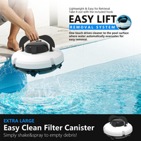 Robot de nettoyage automatique de piscine, robot de nettoyage de piscine intelligent sans fil pour la natation