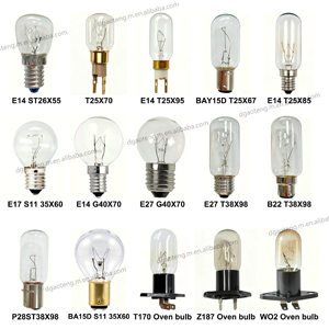 Ampoules de four T22 T25 T30 T170 G40 G45 110V 220V 20W 40W, ampoules pour four à micro-ondes, ampoules pour réfrigérateur avec prises - Product Image 1