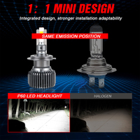 Ampoules de phare LED P60 super lumineuses haute puissance 130W 25000Lm H1 H3 H7 pour voitures 12V 24V, ampoules LED H7, ampoules de phare LED auto