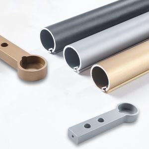 Support d'extrémité de support de Rail de garde-robe monté sur le dessus pour accessoires de connecteur de Tube de Rail de matériel de garde-robe - Product Image 4