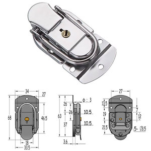 Loquet à tirant métallique professionnel robuste FS1017 pour valise, boîte, bagages, accessoires de quincaillerie - Product Image 3