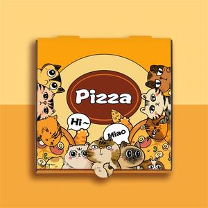 Cajas de Pizza Corrugadas de Diseño Personalizado de 10 y 12 Pulgadas, con Revestimiento de Papel de Aluminio en Relieve, Embalaje Rígido Desechable para Comida Rápida - Product Image 1