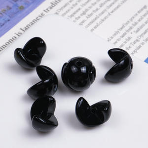 Cuentas combinadas de media cara de Color sólido perforado, cuentas acrílicas dispersas, cuentas redondas de empalme, accesorios de joyería DIY - Product Image 6