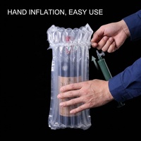 Sac d'emballage à colonnes d'air écologique, recyclable, résistant à l'humidité, film protecteur gonflable pour la protection des bouteilles en verre
