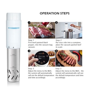 Électroménager blanc élégant Cuiseur à viande de bœuf intelligent Machine à sous vide <span class=keywords><strong>Sauteuse</strong></span> à viande <span class=keywords><strong>Sauteuse</strong></span> à viande Mijoteuses sous vide avec recette - Product Image 3