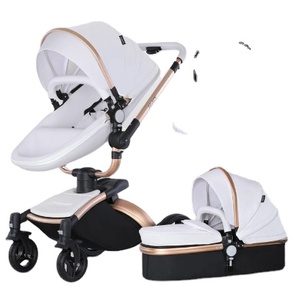 Passeggino di Lusso Pieghevole in Lega di Alluminio 3 in 1 Tipo Uovo con <span class=keywords><strong>Seggiolino</strong></span> <span class=keywords><strong>Auto</strong></span> per Bambini da 0-3 Anni per Viaggi - Product Image 4
