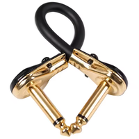 Câble d'effets pour guitare électrique mini double tête 6,35 mm AUX avec gaine en PVC et blindage combiné pour utilisation avec microphone et haut-parleur