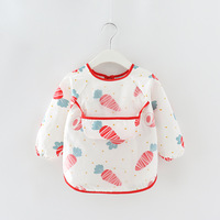 Bavoirs bébé à manches longues en polyester, imperméables, couvrants, résistants aux taches, antibactériens, écologiques, lavables, pour l'alimentation des tout-petits