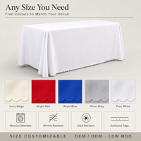 Nappe carrée en polyester pour événements, sur mesure, pour la restauration, les hôtels, les salles à manger, les organisateurs de fêtes