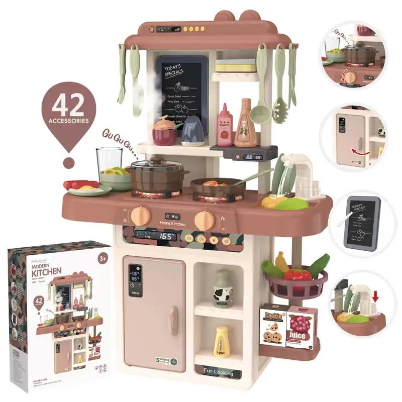2022 Hot Selling Children Pretend Role Play Kids Wooden Play Set Kitchen Toy For Toddler