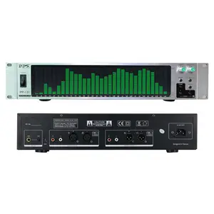Espectro de áudio bds PP-131, visor verde/branco/azul led, analisador de espectro de áudio stereo medidor 31 segmento com painel de prata