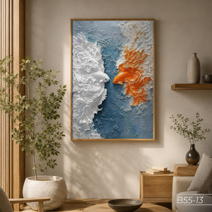 Pintura Mural de Vidrio Templado Abstracta de Lujo al por Mayor de Vietnam, Decoración Interior Moderna, Fabricante OEM ODM - Product Image 2