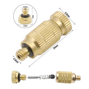 Outdoor Cooling System Landscaping Greenhouse High Pressure Brass Misting Nozzles Spray Atomizing Nozzle - Product Image 2