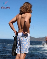 Short de plage personnalisé pour homme Pantalon court de 7 pouces Short de surf Impression de maillot de bain pour homme