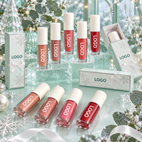 Rouge à lèvres liquide végétalien de Noël, 18 couleurs en gros, teinte nude mate hydratante, maquillage waterproof personnalisé pour votre marque