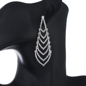 ต่างหูแบบเจาะรู ดีไซน์ใหม่ล่าสุด สำหรับเจ้าสาว งานแต่งงาน ขายส่งจากโรงงานโดยตรง รุ่น <span class=keywords><strong>E736</strong></span> - Product Image 1