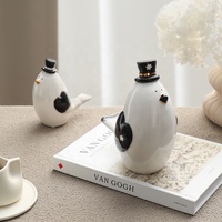 Sculpture de pigeon en céramique de style nordique Flolenco, adorable figurine d'oiseau pour la décoration de la maison, ornement artistique de bureau