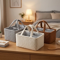 Panier de rangement divisé avec poignée, pliable en forme de cube, multi-usages pour chambre à coucher, marque Jiayi