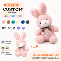 Jouet en peluche personnalisé en usine, lapin en peluche, jouets d'animaux personnalisés, design original, animaux kawaii, jouet en peluche