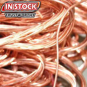 Alambre de cobre de Chatarra eléctrica cobre desnudo para venta caliente en stock/Chatarra de segunda mano cobre de calidad 99,99