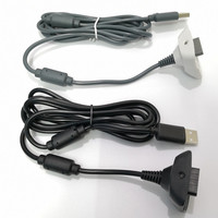 แหวนแม่เหล็ก1.5ม. 1.8ม.,สายชาร์จคอนโทรลเลอร์ USB สำหรับ XBOX 360 Xbox360เกมแพดจอยสติ๊กอุปกรณ์เสริม