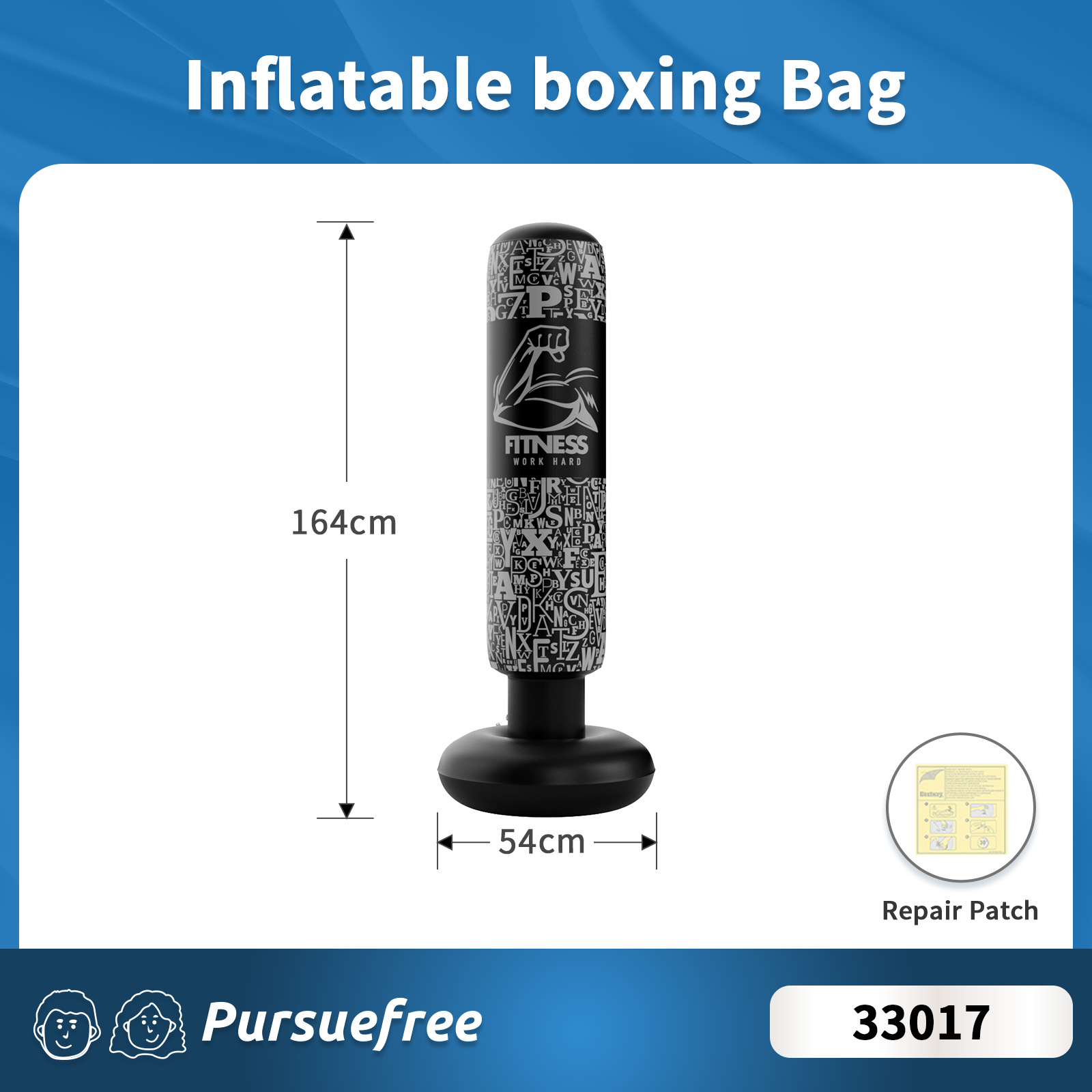 Pilar de boxeo con vaso (164*54 cm) 33017