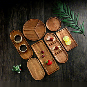 Plato Redondo de Madera de Acacia Hecho a Mano, Pulido, Personalizable, Ecológico, Multifuncional y Compartimentado para Aperitivos - Product Image 5