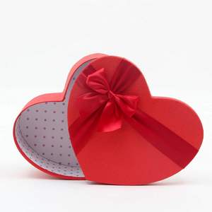 Cajas de regalo en forma de corazón Kraft rojo <span class=keywords><strong>del</strong></span> Día de San Valentín con tapa extraíble para embalaje decorativo de vacaciones - Product Image 3