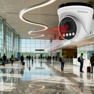 Caméras de sécurité extérieures professionnelles Gevilion 6MP compatibles 4G avec comptage des personnes et analyse des foules - Product Image 1