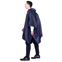 Revêtement en PVC polyester vert militaire, léger, étanche à l'eau, réutilisable, auvent de randonnée et de pêche, poncho adulte imperméable