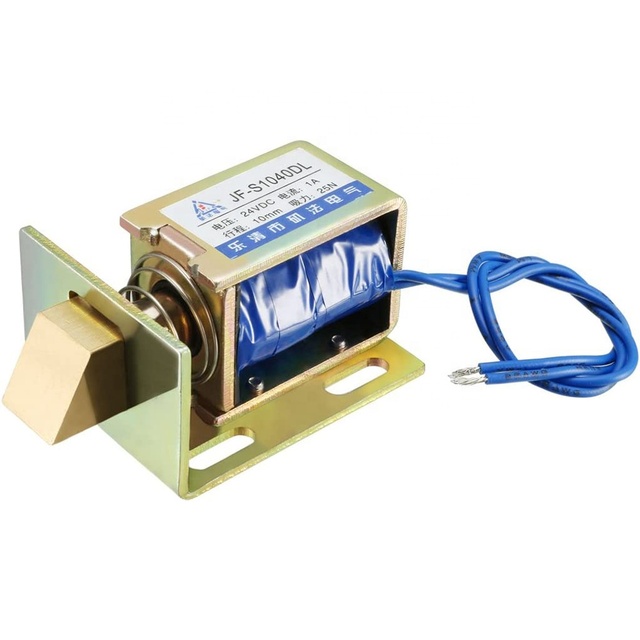 JF-S1040DL Solenoid Electromagnet DC 6V 12V 24V 36V Lock Electric Magnet 1A Force 25N Stroke 10mm