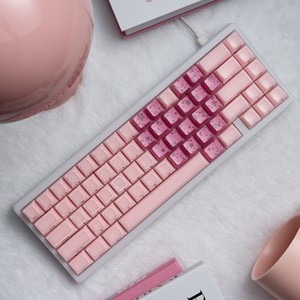 Xvx Hồng flutterbloom OEM hồ sơ OEM Bàn Phím Cơ khí Keycaps PBT + PC 21-Key tất cả các thiết bị chuyển mạch MX theo kiểu nhân bản Hoa - Product Image 2