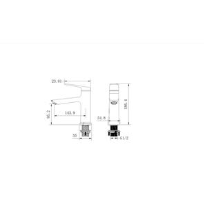 Loodvrije Badkamerkraan Enkel Gat Wastafel Met Enkele Steel Mengkraan Keramiek Voor Wastafel - Product Image 6