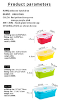 Offre Spéciale 350ml pliable stockage des aliments et conteneurs Portable micro-ondable pliable école Silicone Bento boîtes à lunch pour les enfants