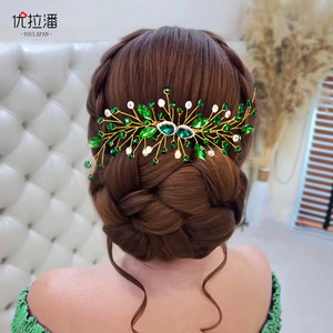 Bandeau en alliage avec strass LY-HP0085, accessoire de cheveux de <span class=keywords><strong>mariée</strong></span> luxueux et scintillant, cristal, coiffures de mariage, <span class=keywords><strong>mariée</strong></span> - Product Image 3