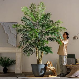Sanwei Kwai - Planta Artificial de Palma Verde de Alta Gama, Simulación Realista, Más de 200 cm, Planta Biónica en Maceta para Interiores/Exteriores - Product Image 1