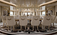Ensemble de table à manger rectangulaire en marbre artificiel de luxe italien unique, 10 places, pieds en cuir, meubles de salle à manger