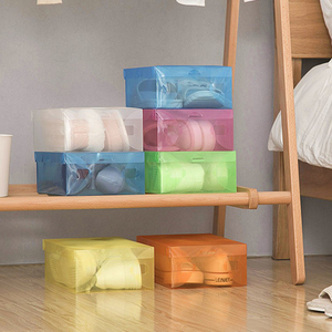 Wholesale Custom Transparent Plastic Shoe Box PVC Shoe Storage Packaging Boxes