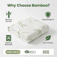 Protège-matelas imperméable en bambou AOSEN, style ajusté, respirant et rafraîchissant, taille complète/queen, pour la maison, certifié OEKO-TEX