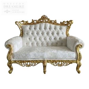 Moderna Poltrona Reale Dorata in Legno per Soggiorno e Cene di Gala - Product Image 2