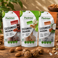 Premium kwaliteit staande pouches met hersluitbare sluiting, op maat gemaakte verpakkingsoplossing voor luxe gastronomische producten, snacks en hapjes.