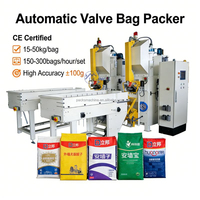 Machine de remplissage de sacs à valve entièrement automatique pour mortier noir de carbone, poudre de mastic et farine de riz