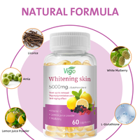 Vigo High Dose Gluthatione Collagène Vitamine C Supplément Poudre De Collagène De Poisson Marin Blanchiment De La Peau Gluthation Capsules